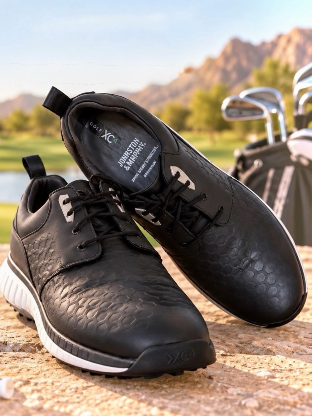 Johnston & Murphy XC4 H1-Luxe Waterproof Golf Shoes Men’s 11M Black 25-3961